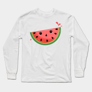 Shocked Kawaii Watermelon Long Sleeve T-Shirt